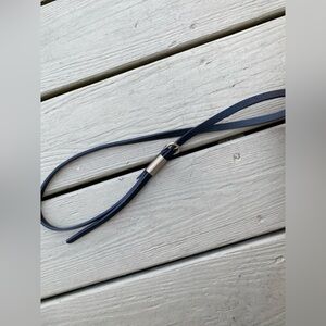 NWOT Black 1/4” width belt with silver buckle, Size: fits 34”38” waist